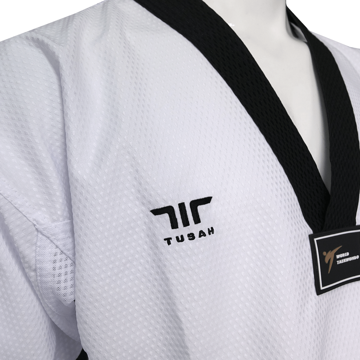 Tusah Premium Sparring Black V-Neck Dobok